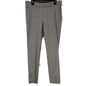 Maurices Pull On Stretch Pants Womens L Plaid Houndstooth Office Work Trousers